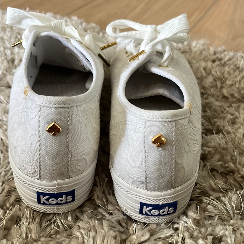 Kate Spade White Lace Sneakers - Picture 6 of 6